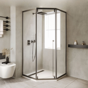 Phòng tắm kính vách kính nhà tắm MS-Z102 135 độ Slim INOX304