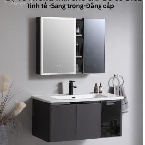 Bộ tủ chậu lavabo cao cấp BC-SS-201 INOX Gương thông minh