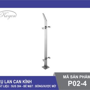 Trụ Lan Can Kính P02-4