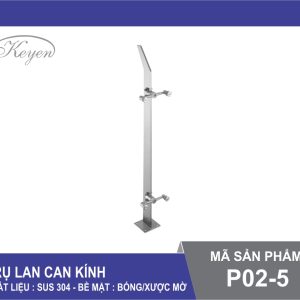 Trụ Lan Can Kính P02-5