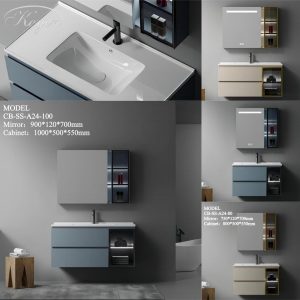 Bộ tủ chậu lavabo cao cấp CB-SS-A24 INOX Gương thông minh